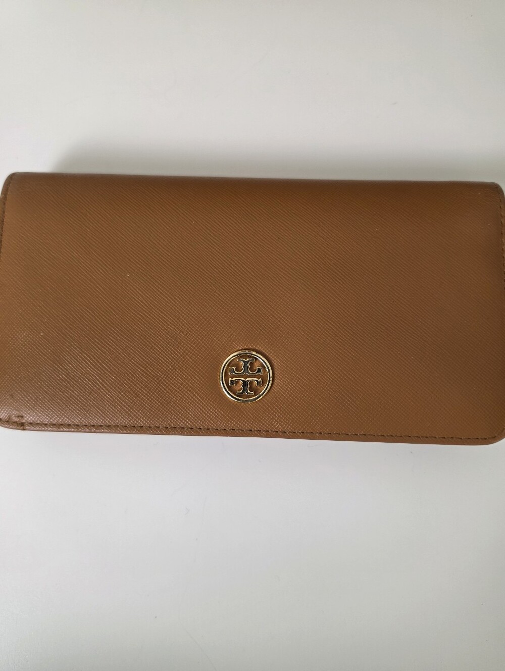 Tory Burch Saffiano Leather Continental Long Wallet / Clutch - Caramel Brown - Picture 2 of 16